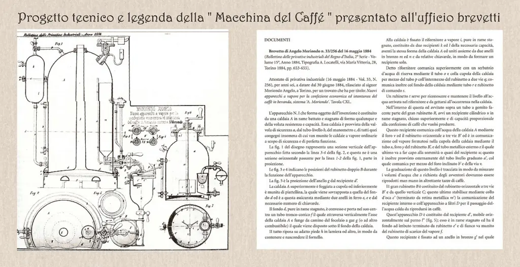 angelo moriondo espresso machine patent